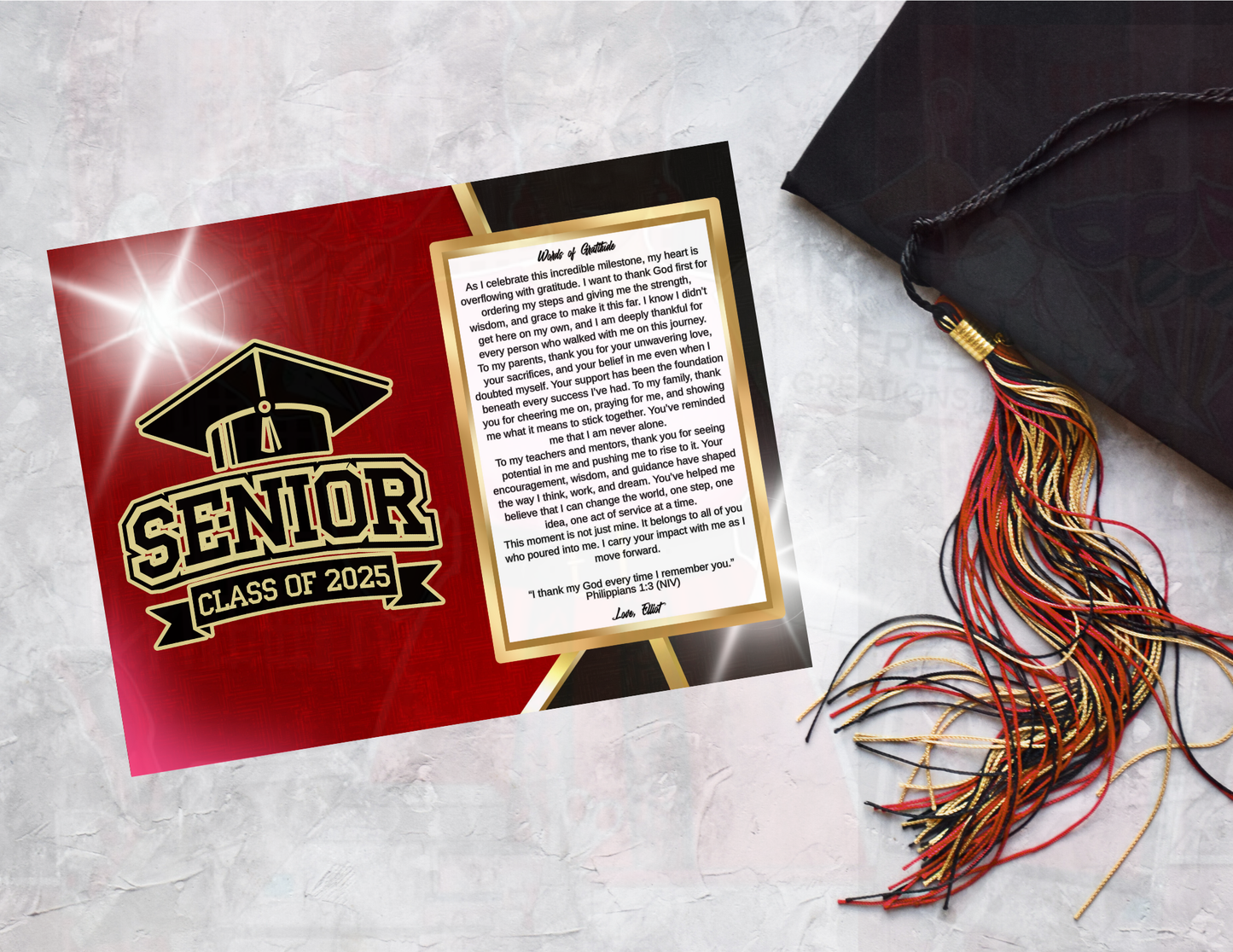Red and Gold Grad Booklet