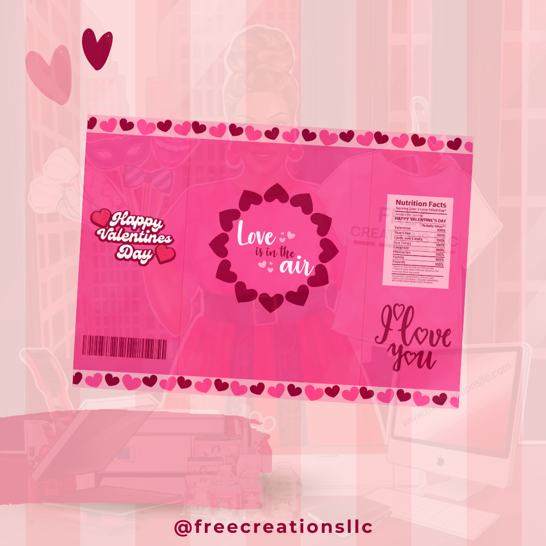"Love Is in the Air" Chip Bag Template