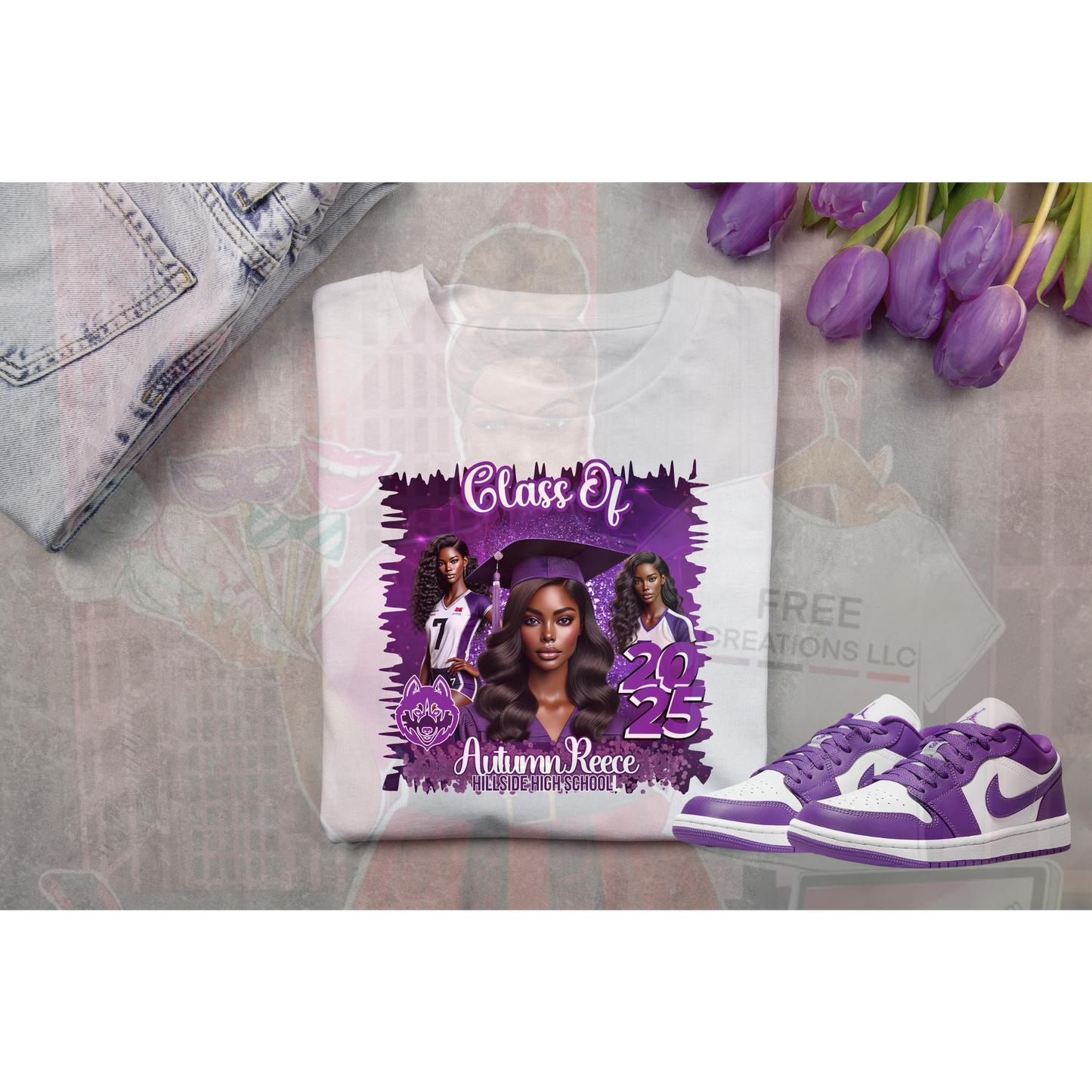 2025 Purple Grad Design Mockup| FREE Creations LLC