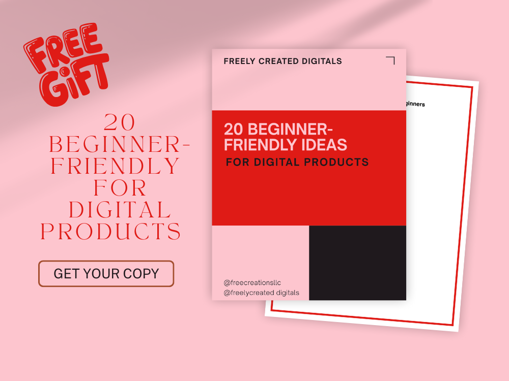 20 Beginner-Friendly Digital Product Ideas – Free Guide for New Creators & Digital Entrepreneurs