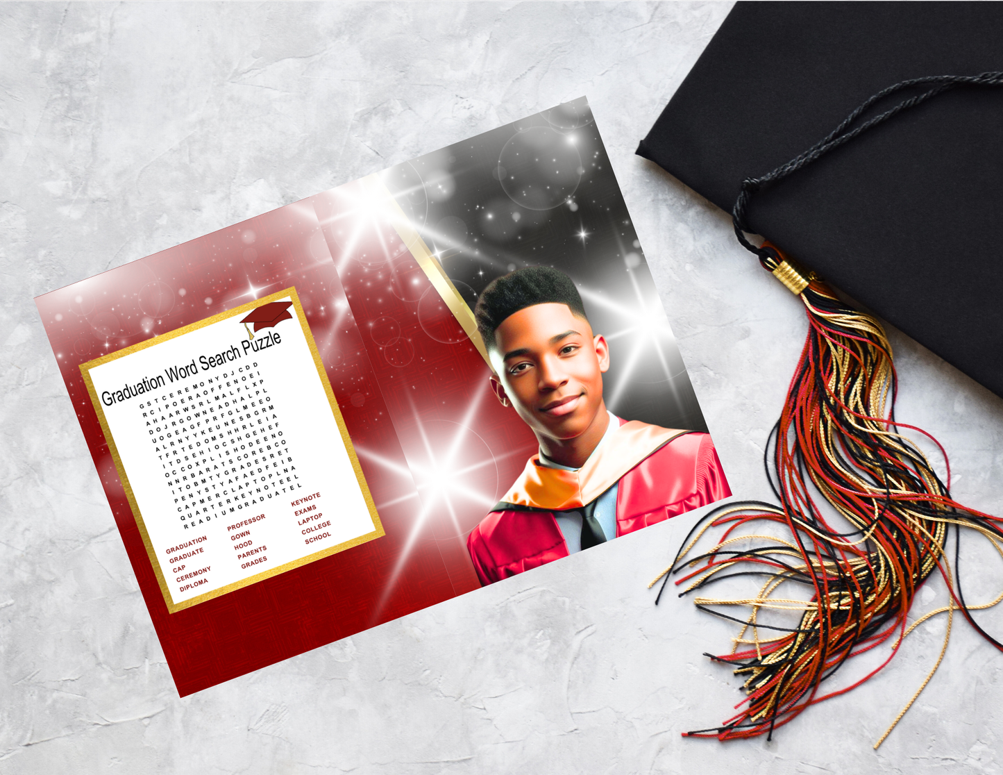 Red and Gold Grad Booklet