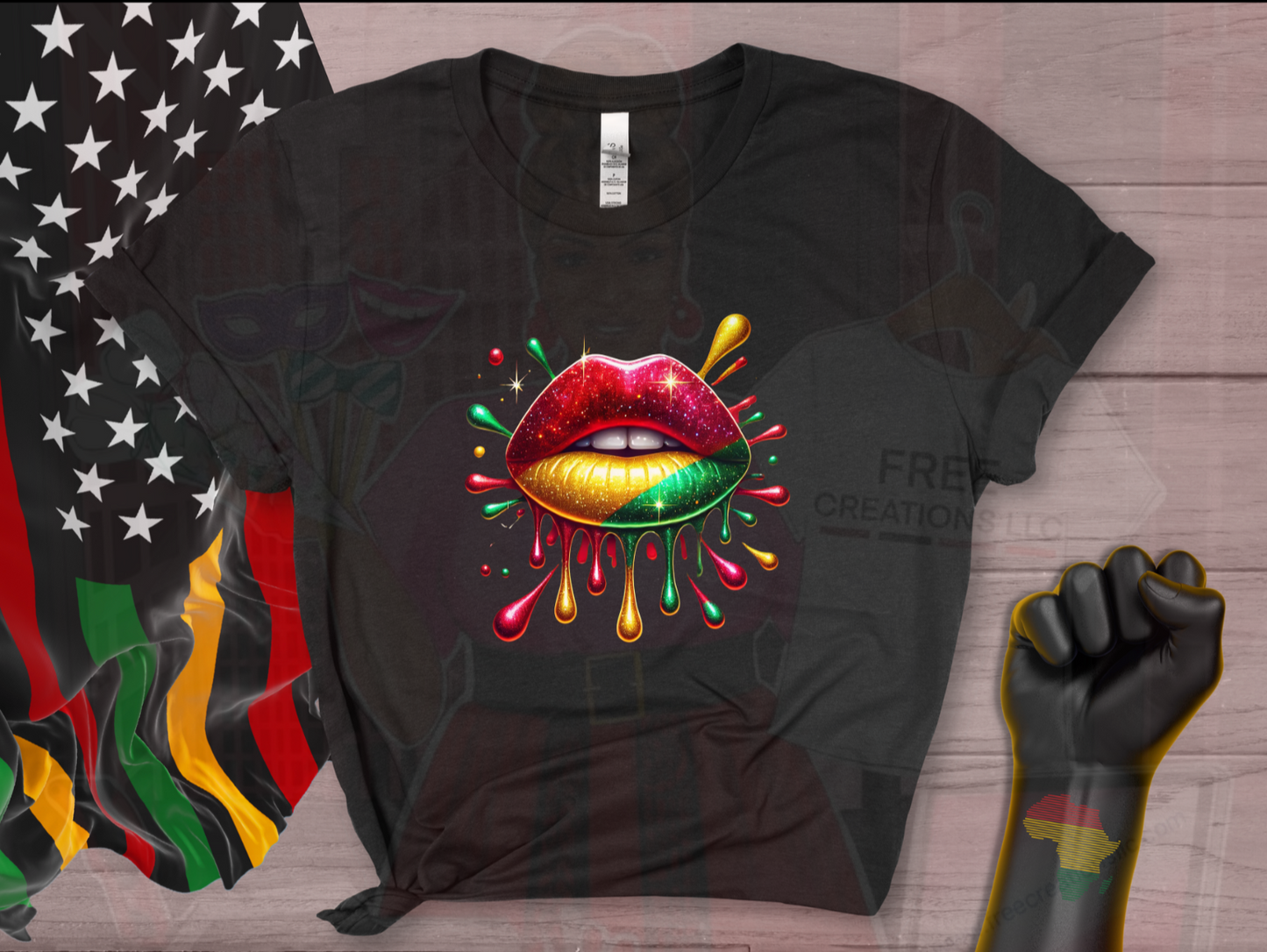 Black Pride Lip Art PNG Set available Now!