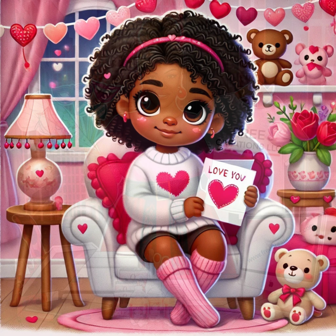 Ebony Sweetheart Vday PNG| FREE Creations LLC