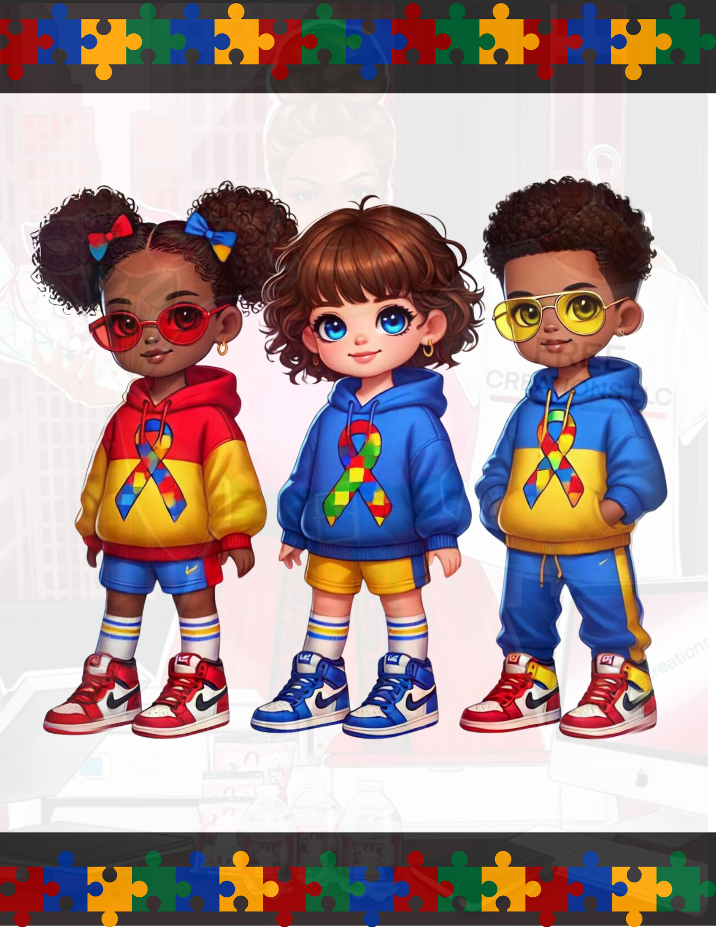 Embracing Unique Minds PNG Awareness Design| FREE Creations LLC