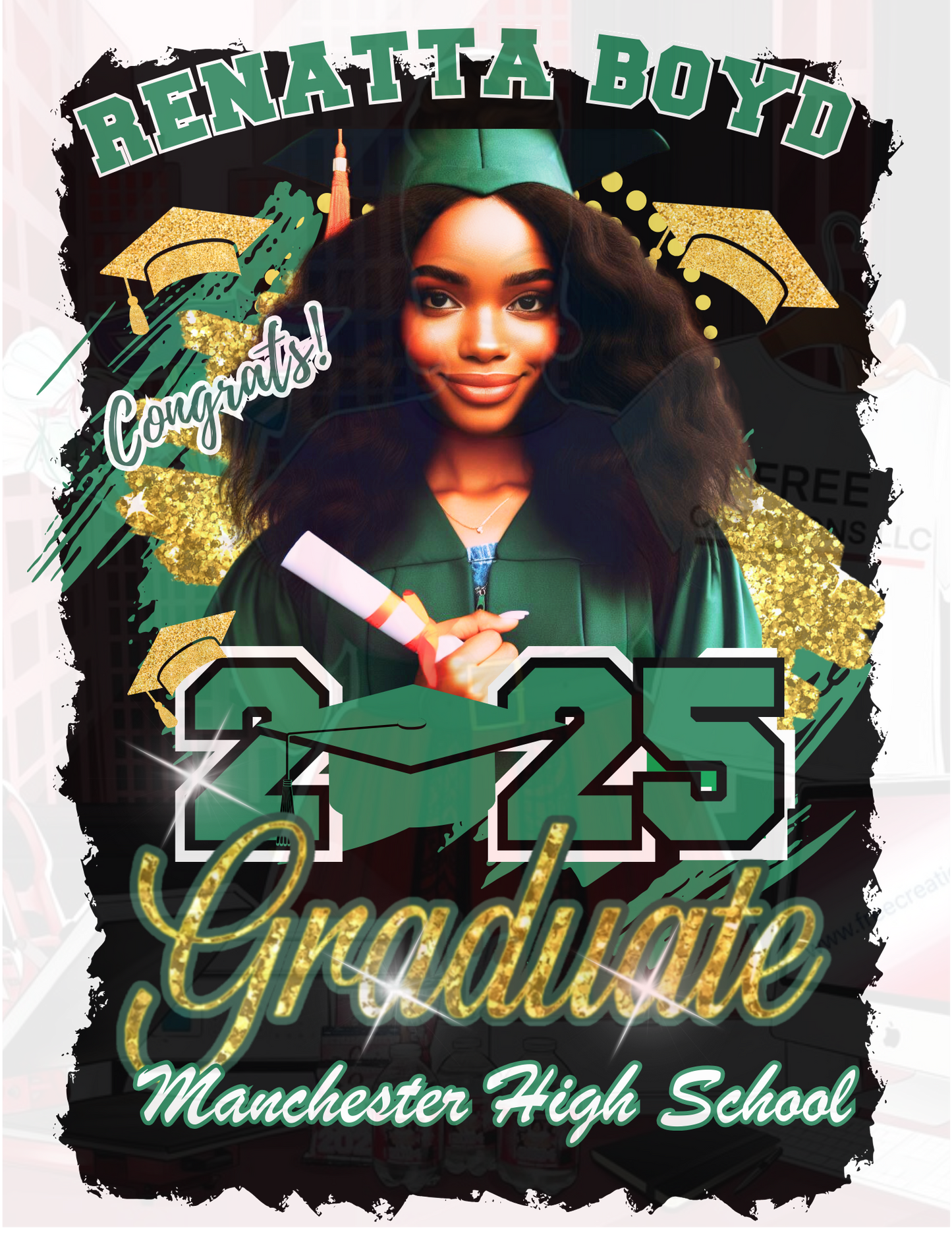 Green and Gold Graduation Design
