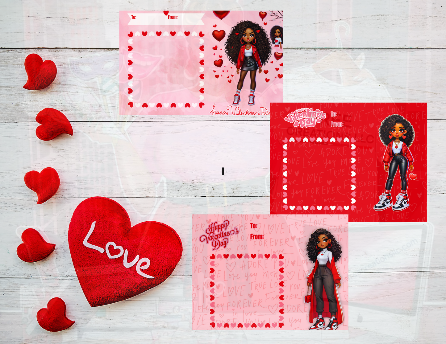 It Girls Jumbo Valentine's Cards| FREE Creations LLC