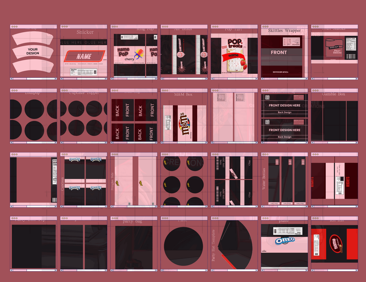 The Ultimate Party Favor Template | Party Favor Ideas | FREE Creations LLC