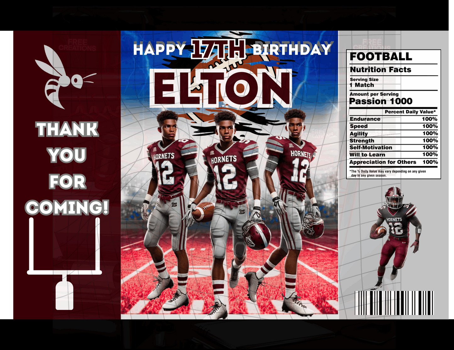 Touchdown Football Party Favor Bundle | FREE Creations LLC