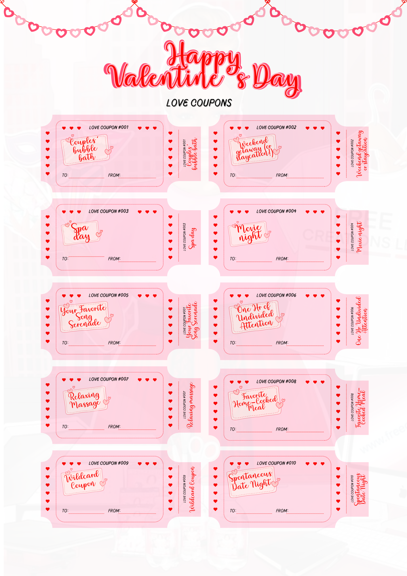 Valentine’s Day Love Coupon PNG Digita Download FREE Creations LLC