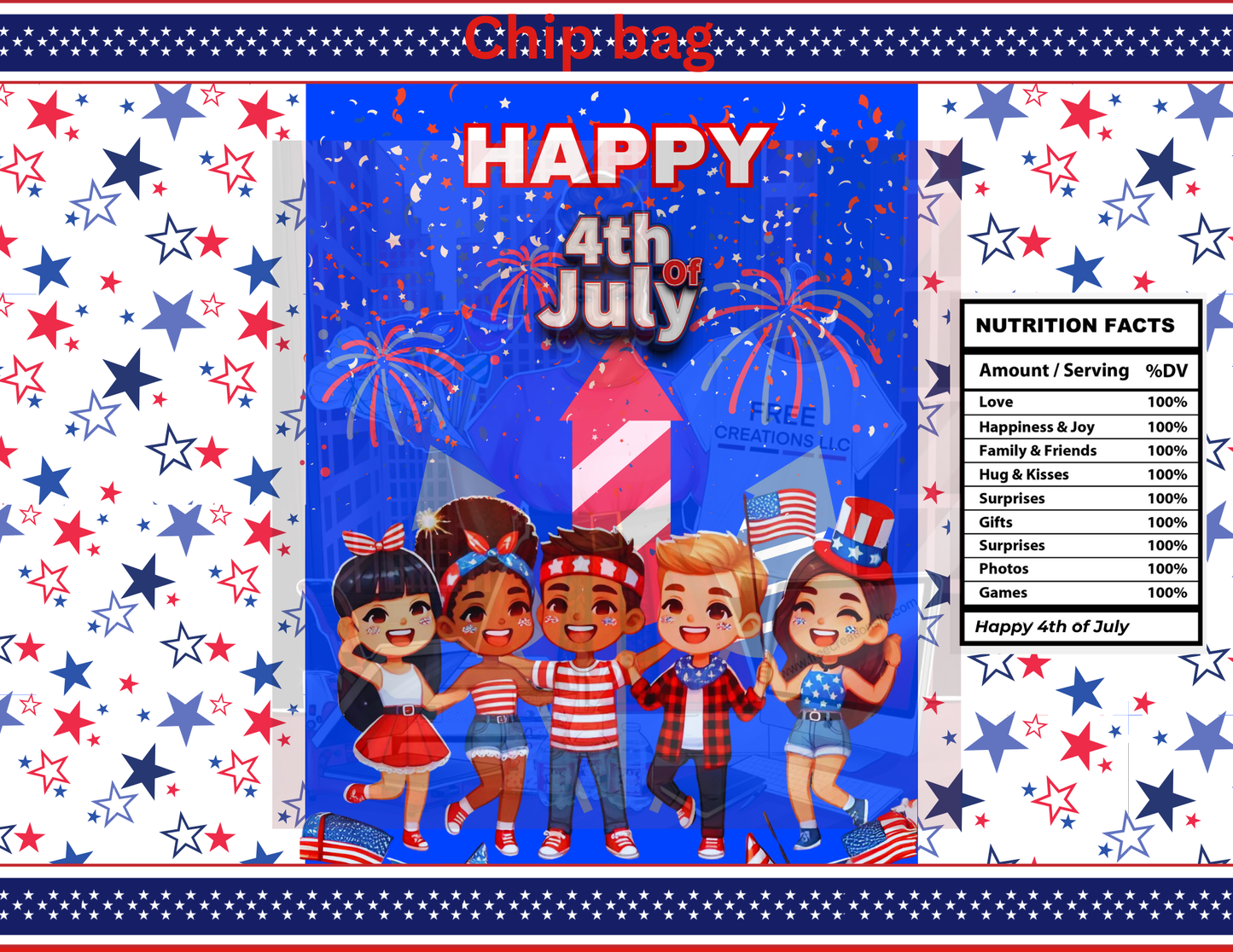 4th of July Celebrate Freedom & Fun Party Favor Bundle - Editable Printable Templates for Independence Day