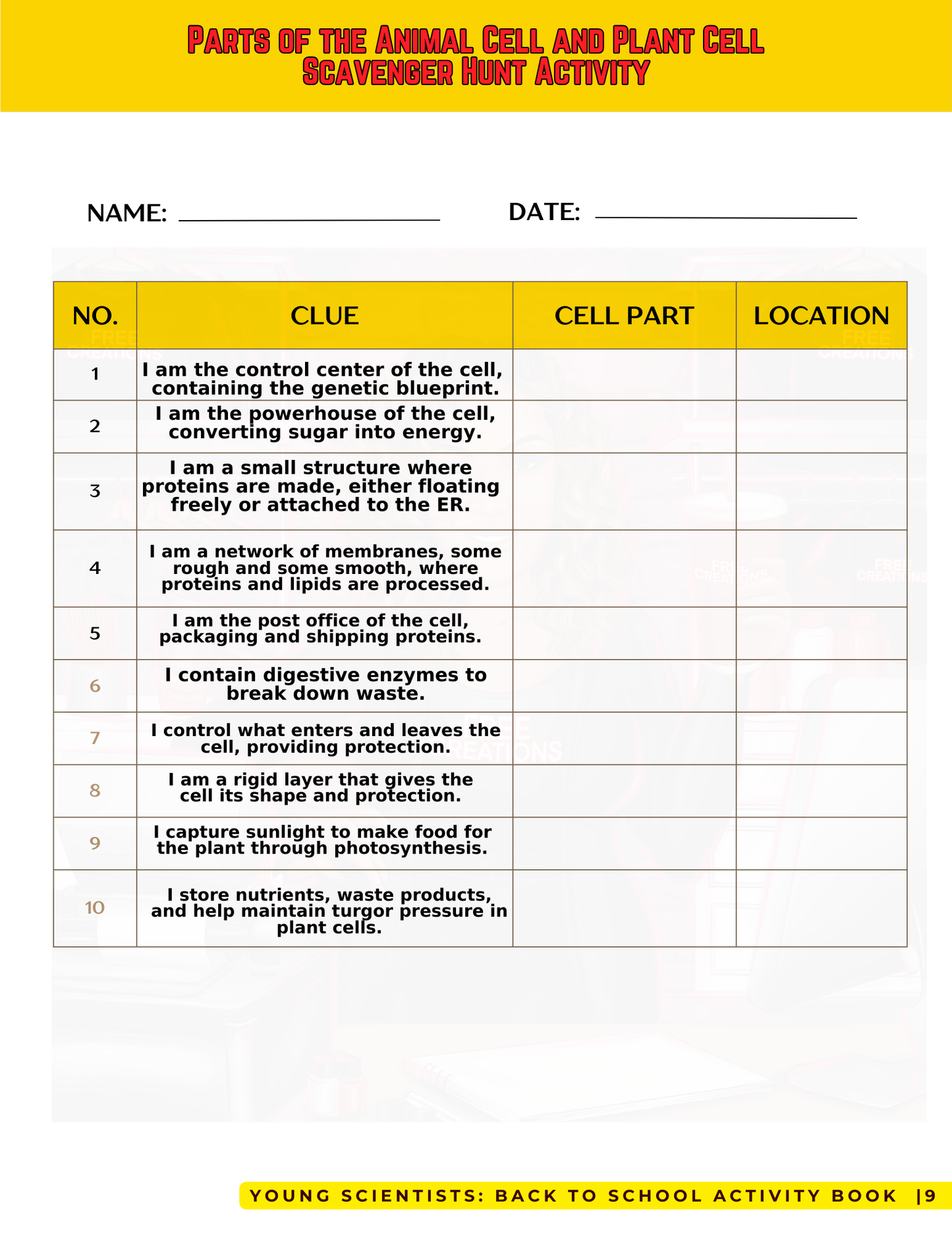 Young Scientists: Back to School Activity Book for Grades 7-12