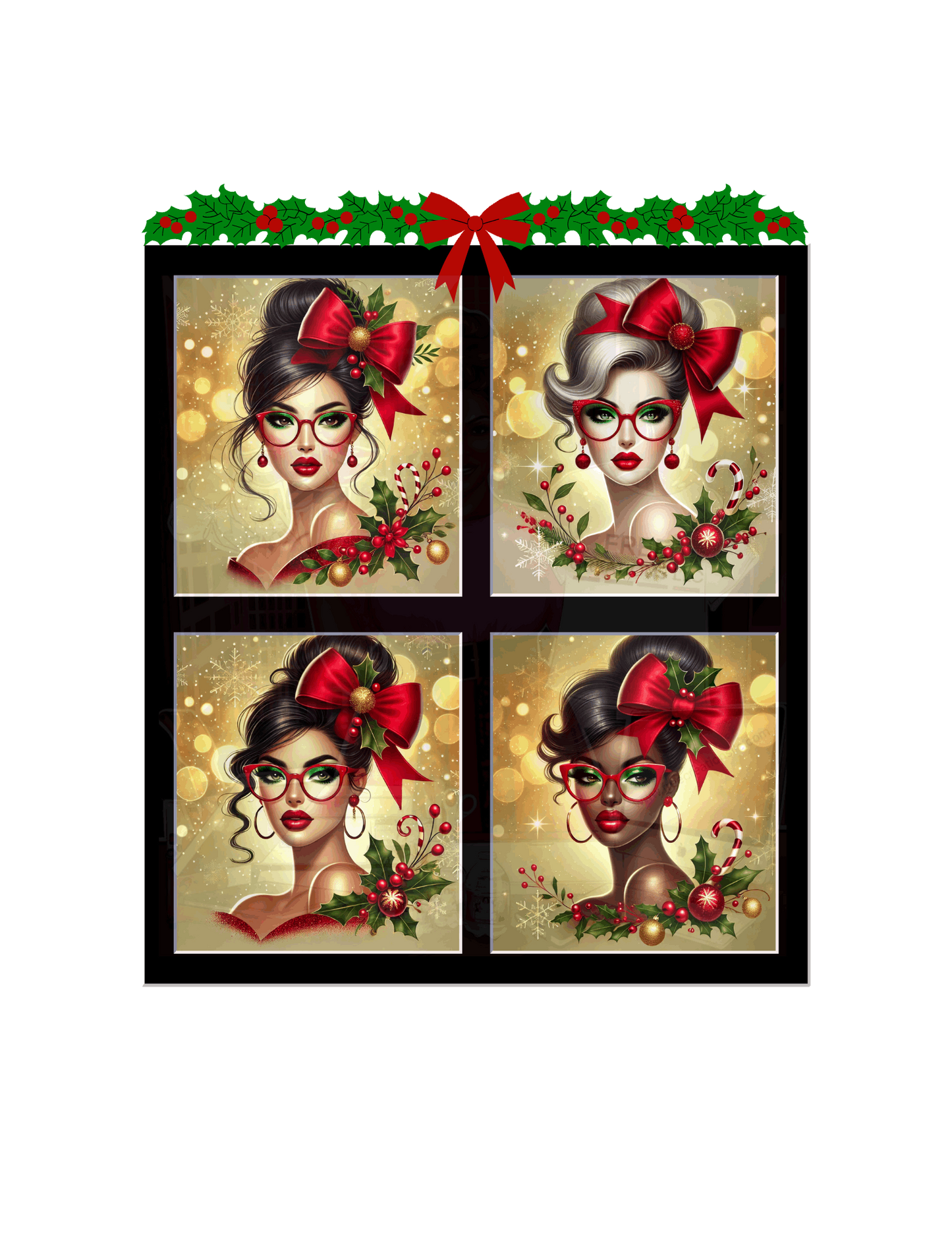 Christmas Beauties PNG Bundle | FREE CREATIONS LLC