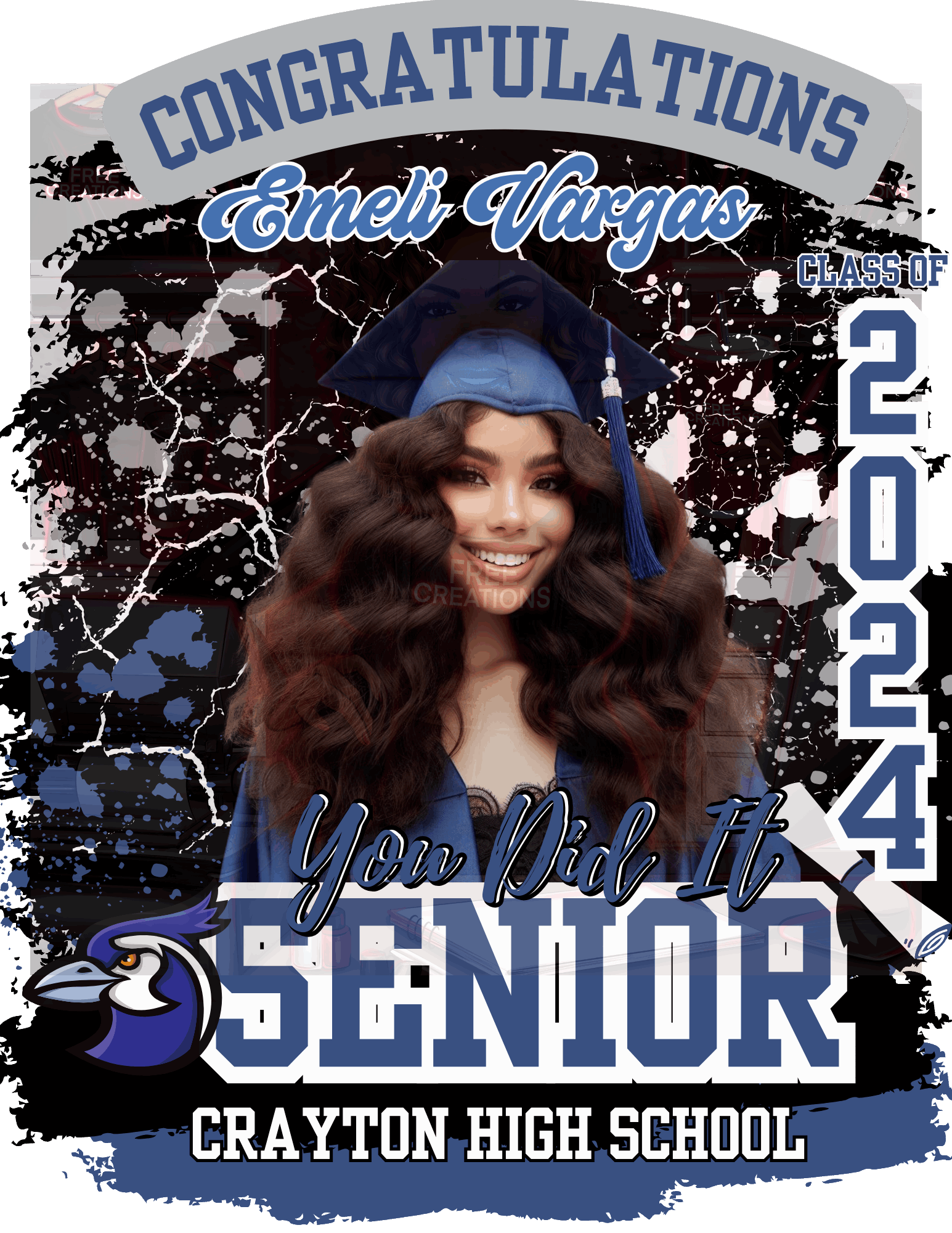 Graduation Party Template | Grad Design Bundle | FREE Creations LLC