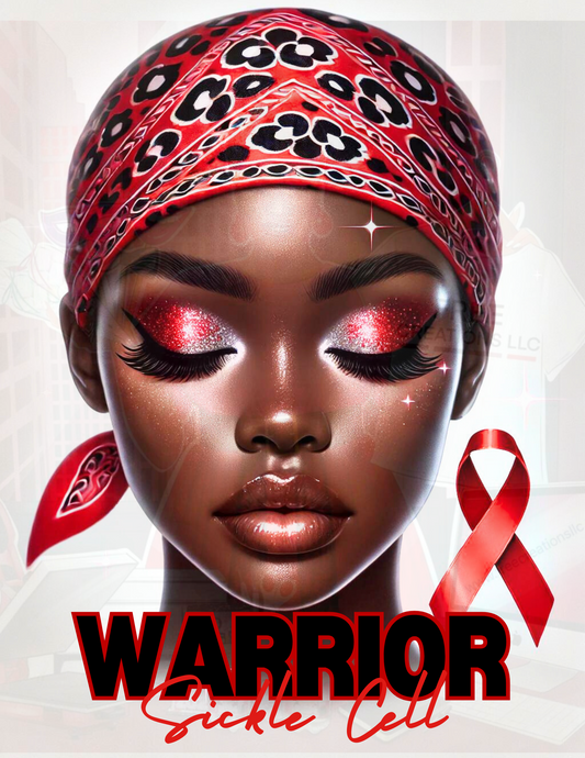 Sickle Cell Warrior Design Trio - Powerful Editable Templates for Awareness Apparel & Merchandise