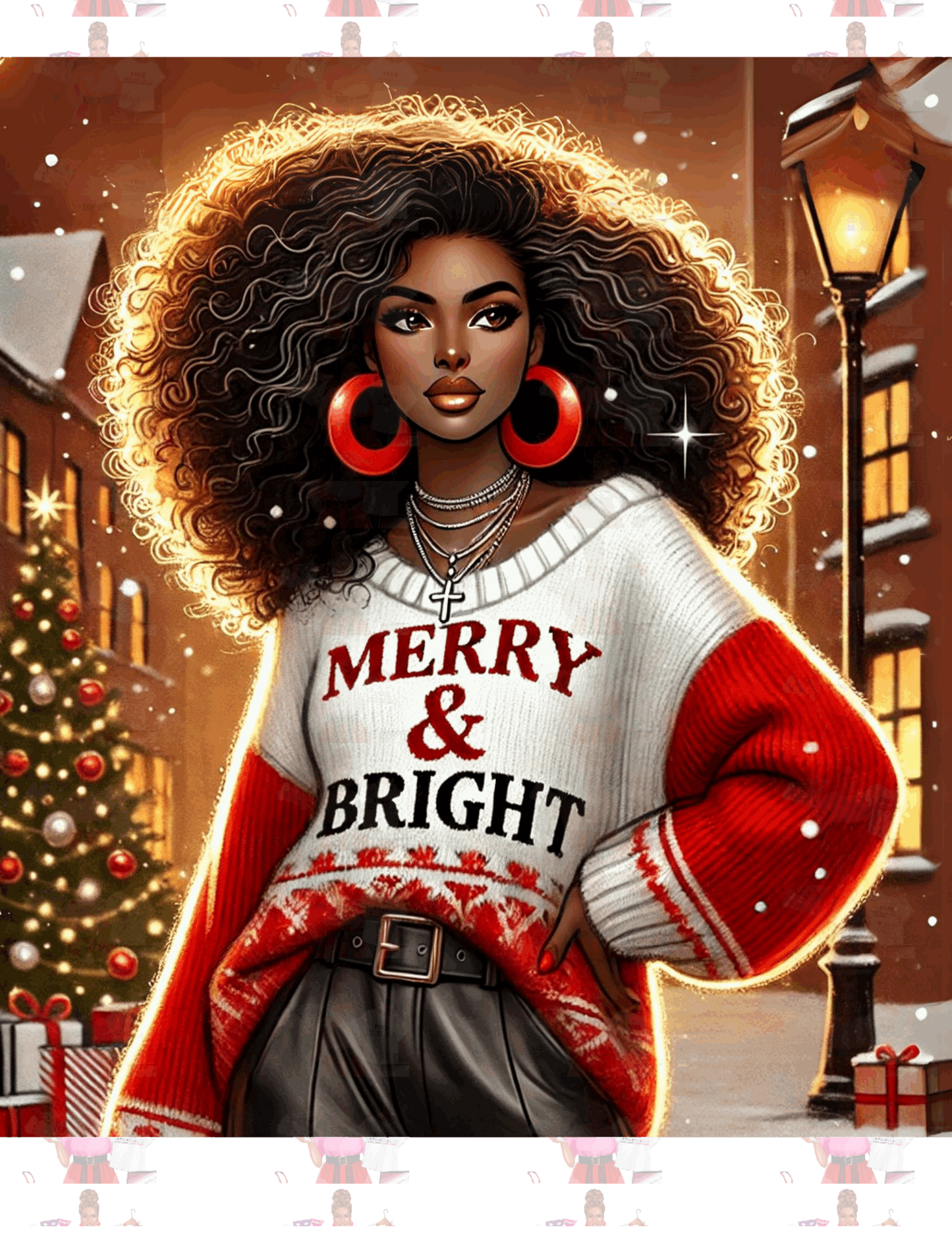 Merry and Bright PNG | Merry and Bright Image | FREE CREATIONS LLC