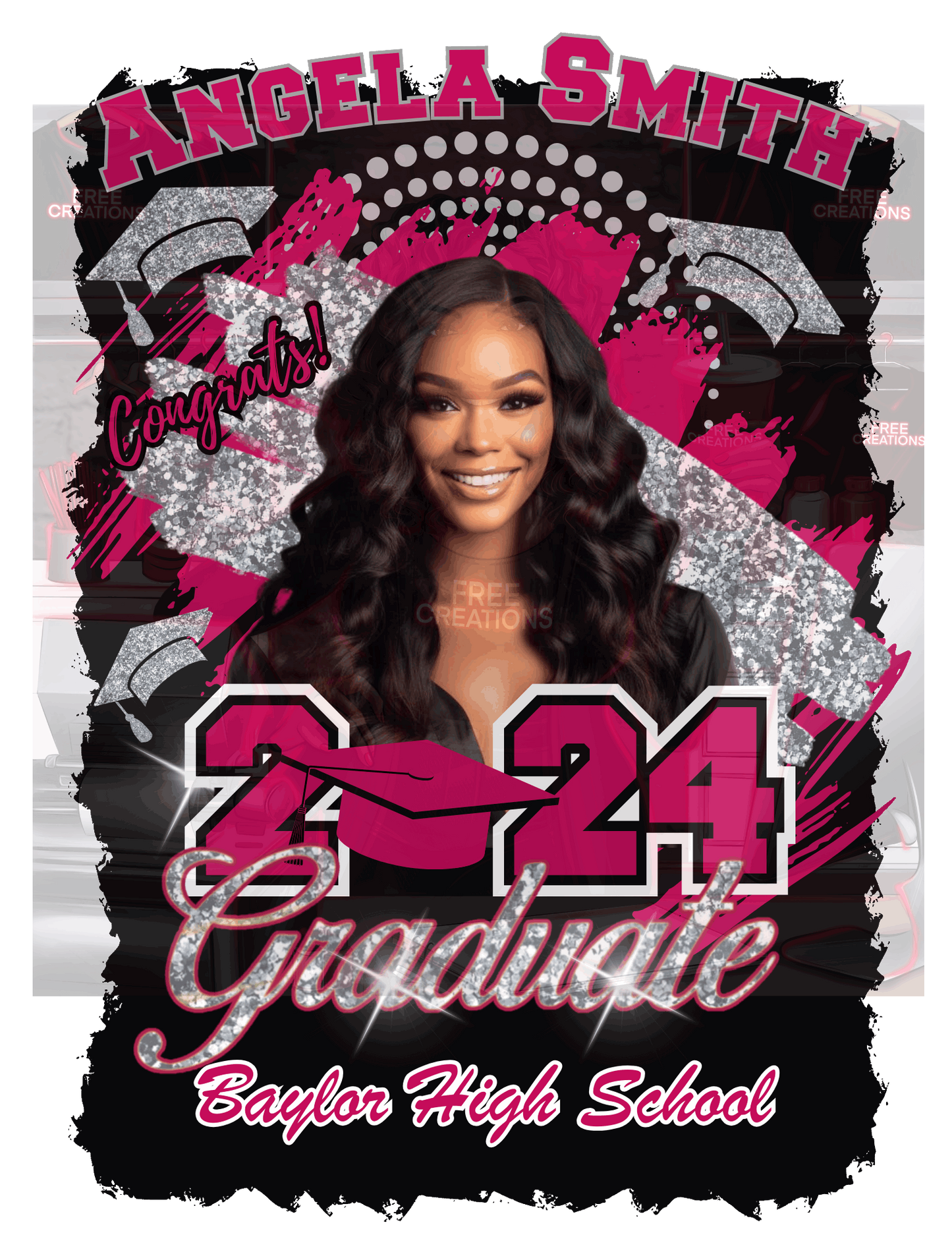 Graduation Party Template | Grad Design Bundle | FREE Creations LLC