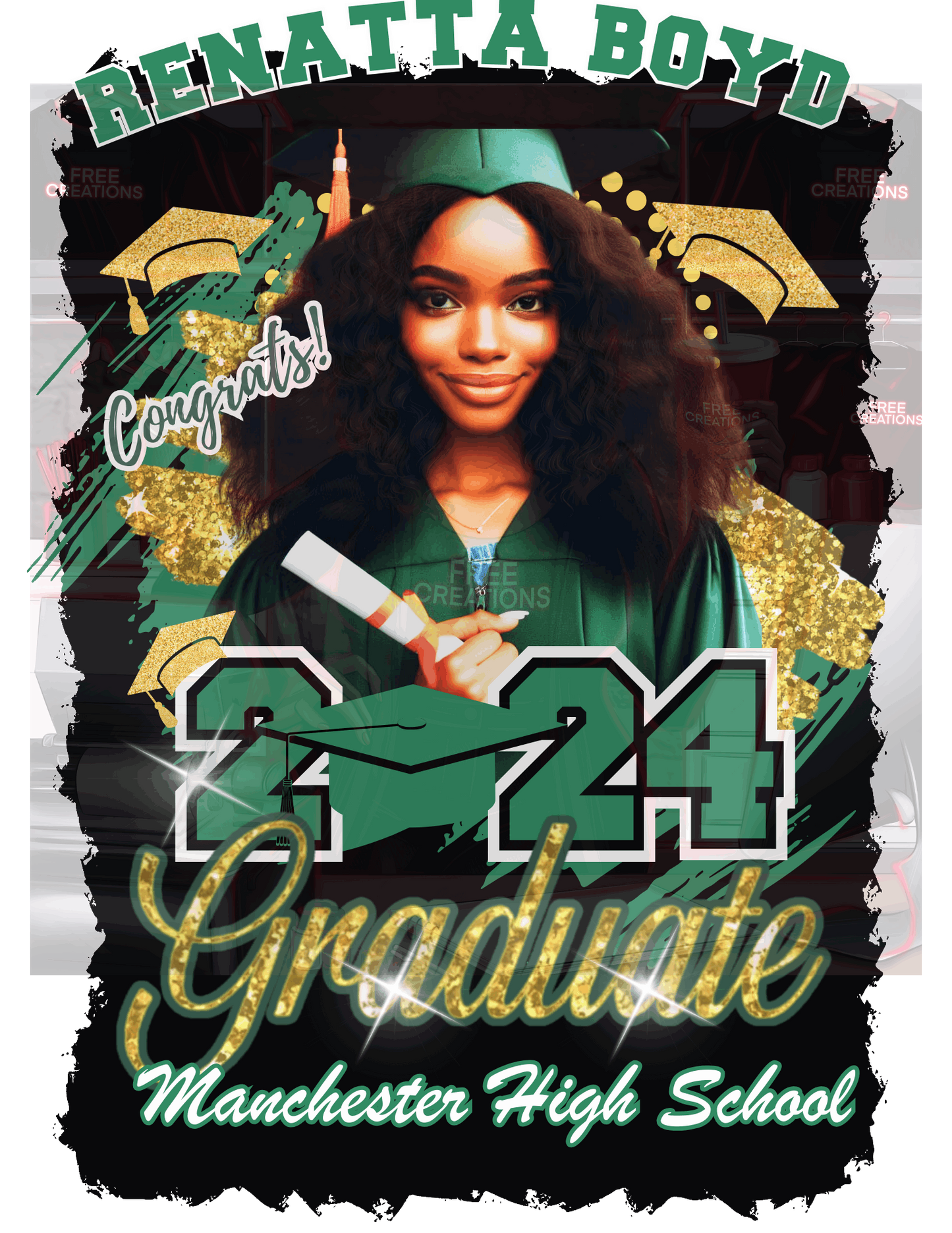 Graduation Party Template | Grad Design Bundle | FREE Creations LLC