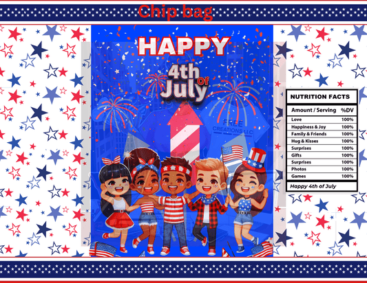 4th of July Celebrate Freedom & Fun Party Favor Bundle - Editable Printable Templates for Independence Day - FREE CREATIONS LLC