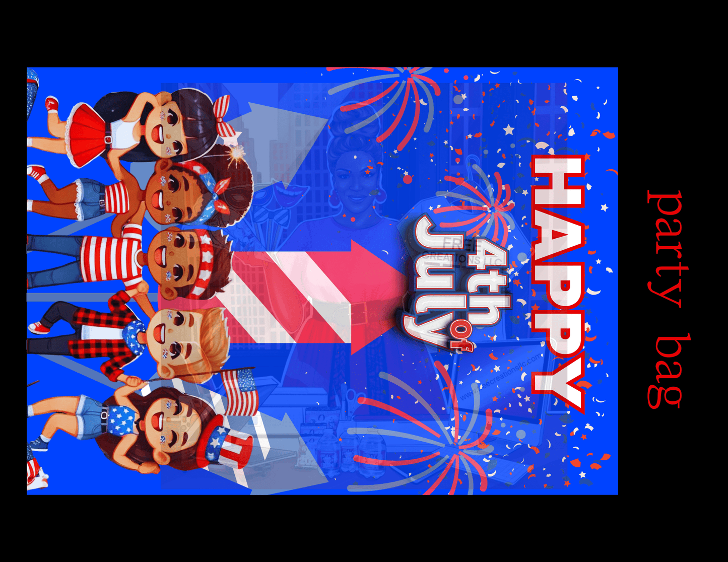 4th of July Celebrate Freedom & Fun Party Favor Bundle - Editable Printable Templates for Independence Day - FREE CREATIONS LLC