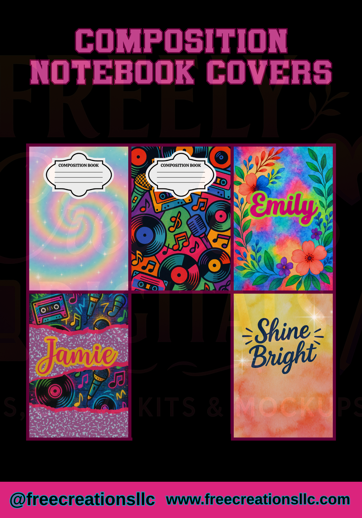 Composition Notebook Cover Bundle
