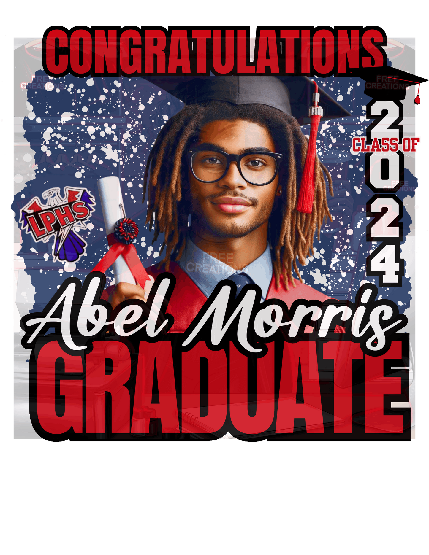 Graduation Party Template | Grad Design Bundle | FREE Creations LLC