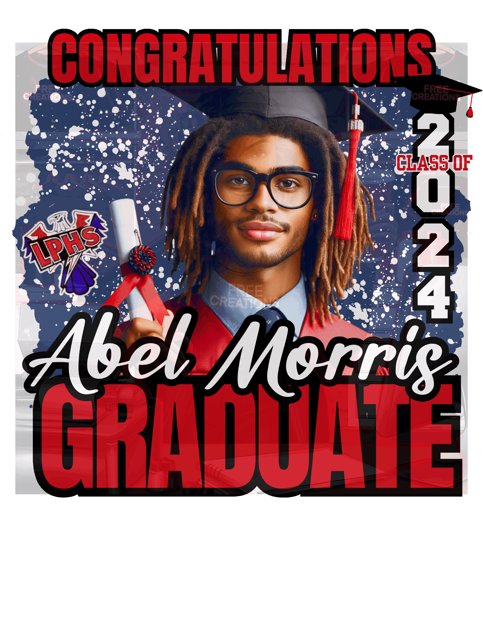 Graduation Party Template | Grad Design Bundle | FREE Creations LLC