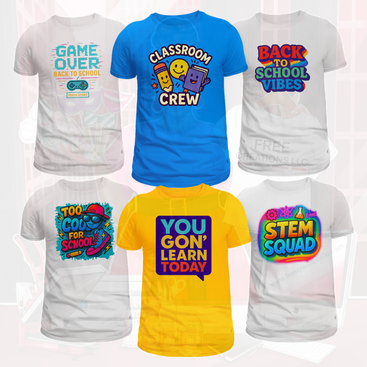 Back to School PNG Bundle| FREE Creations LLC