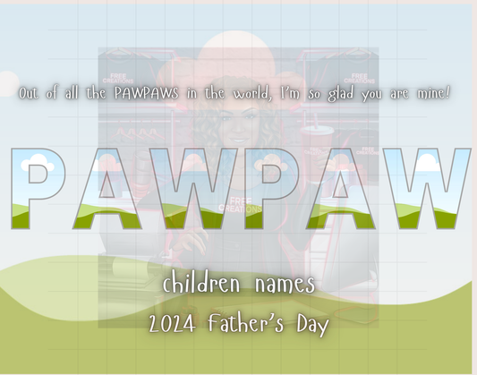 Paw Paw Father's Day Frame - Customizable Template for Grandpa's Special Day Gift