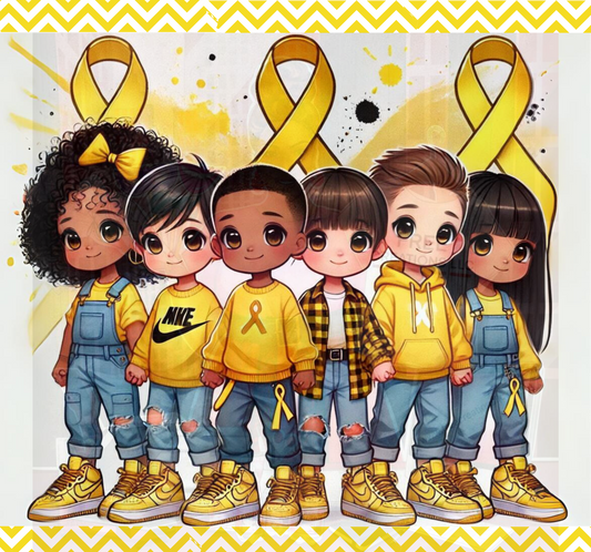 Childhood Cancer Awareness Design - Editable Template for T-Shirts, Posters & Support Merchandise