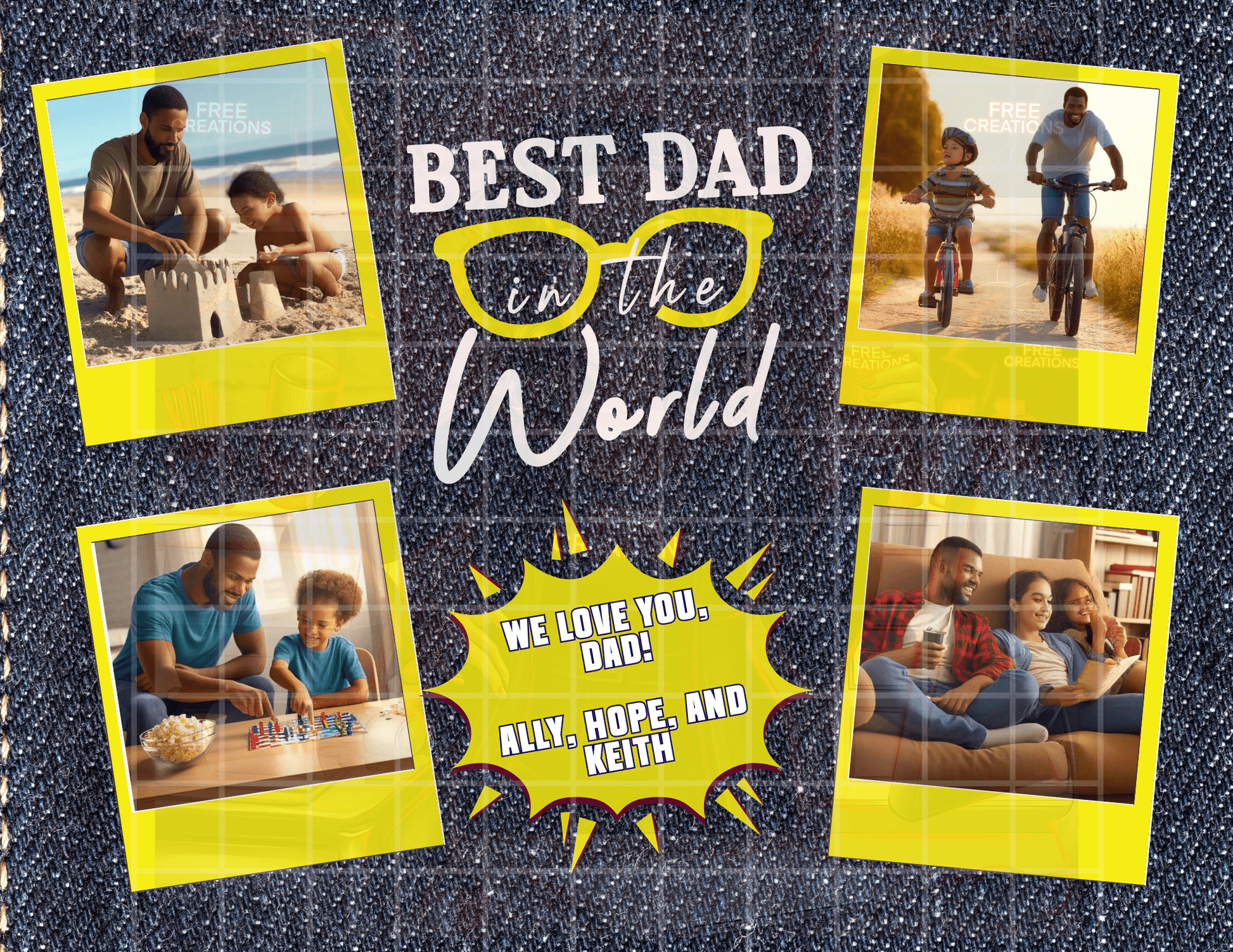 Best Dad in The World Design | Dad Shirts Ideas | FREE CREATIONS LLC