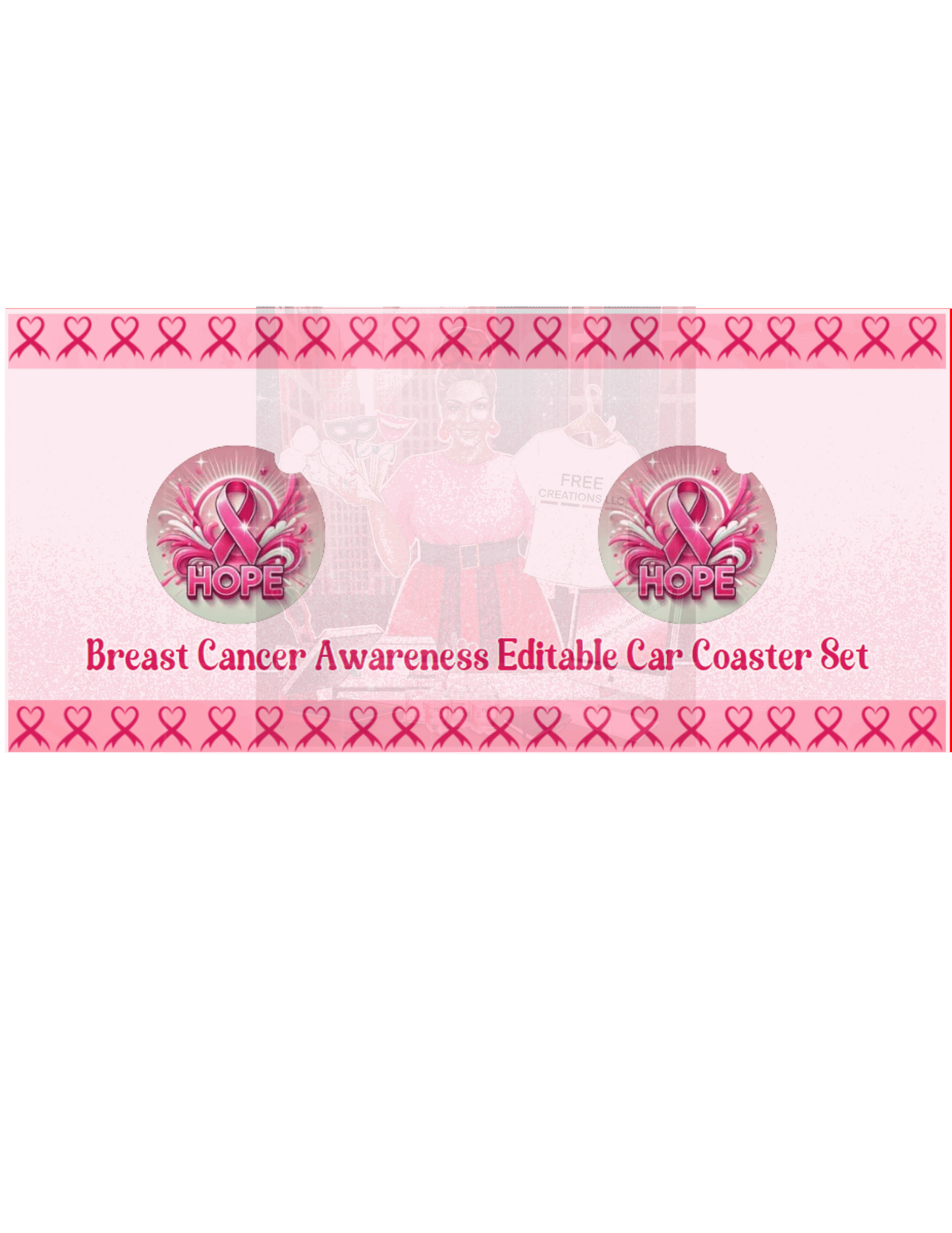 Breast Cancer Awareness Template | Custom Design | FREE CREATIONS LLC