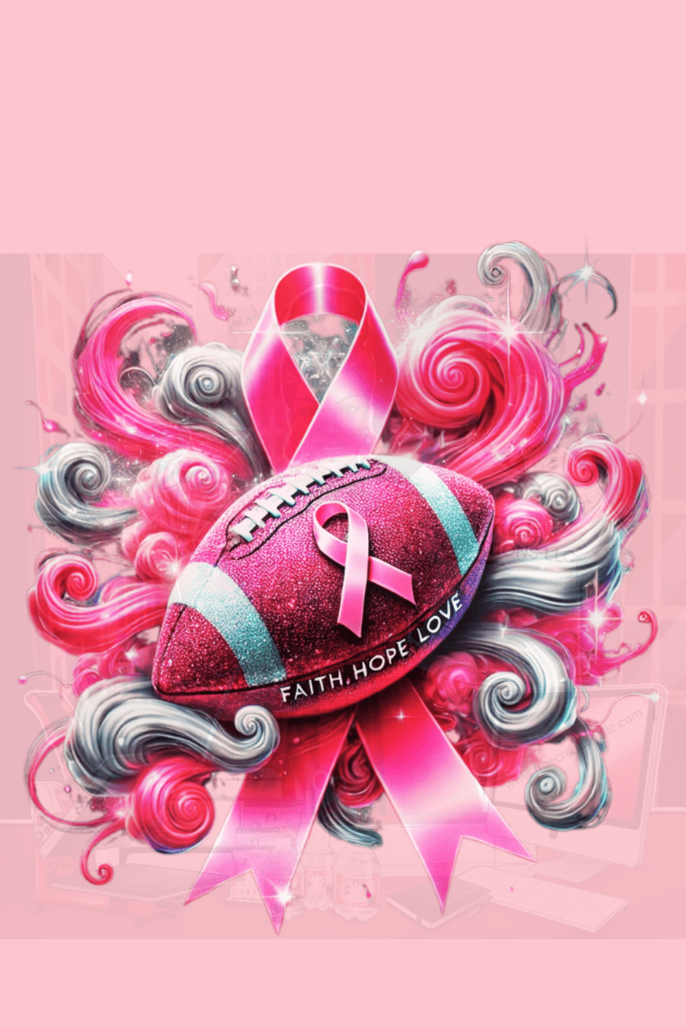 Breast Cancer T-Shirt Design | Editable Template | FREE CREATIONS LLC